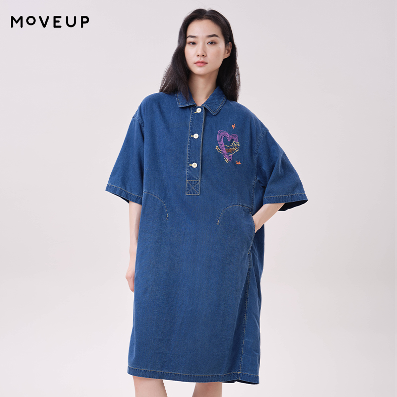 Midi Dress - Vestido de Denim Lyocell MOVEUP com