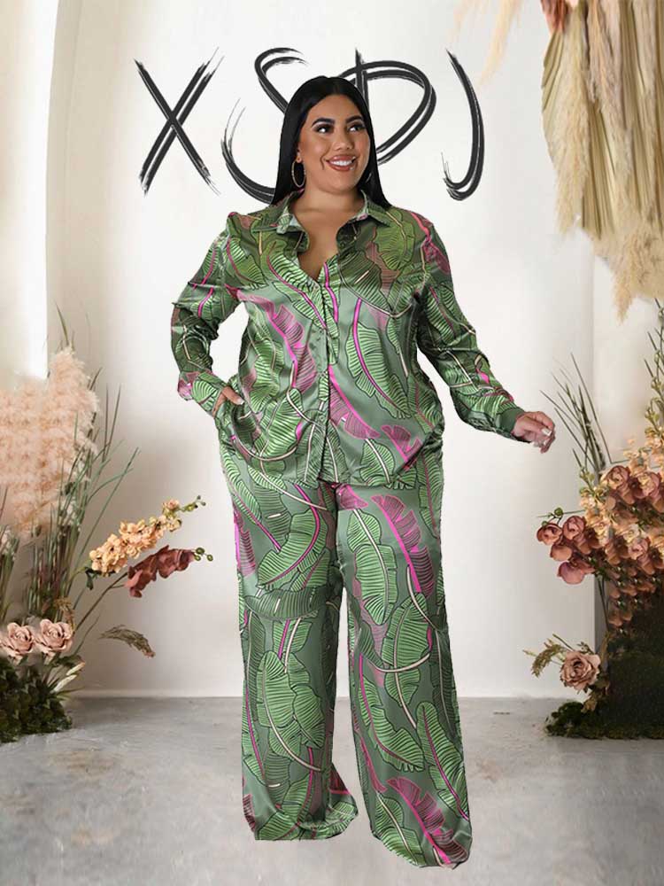 Silk Blouse - Roupas femininas manga longa 2 peças