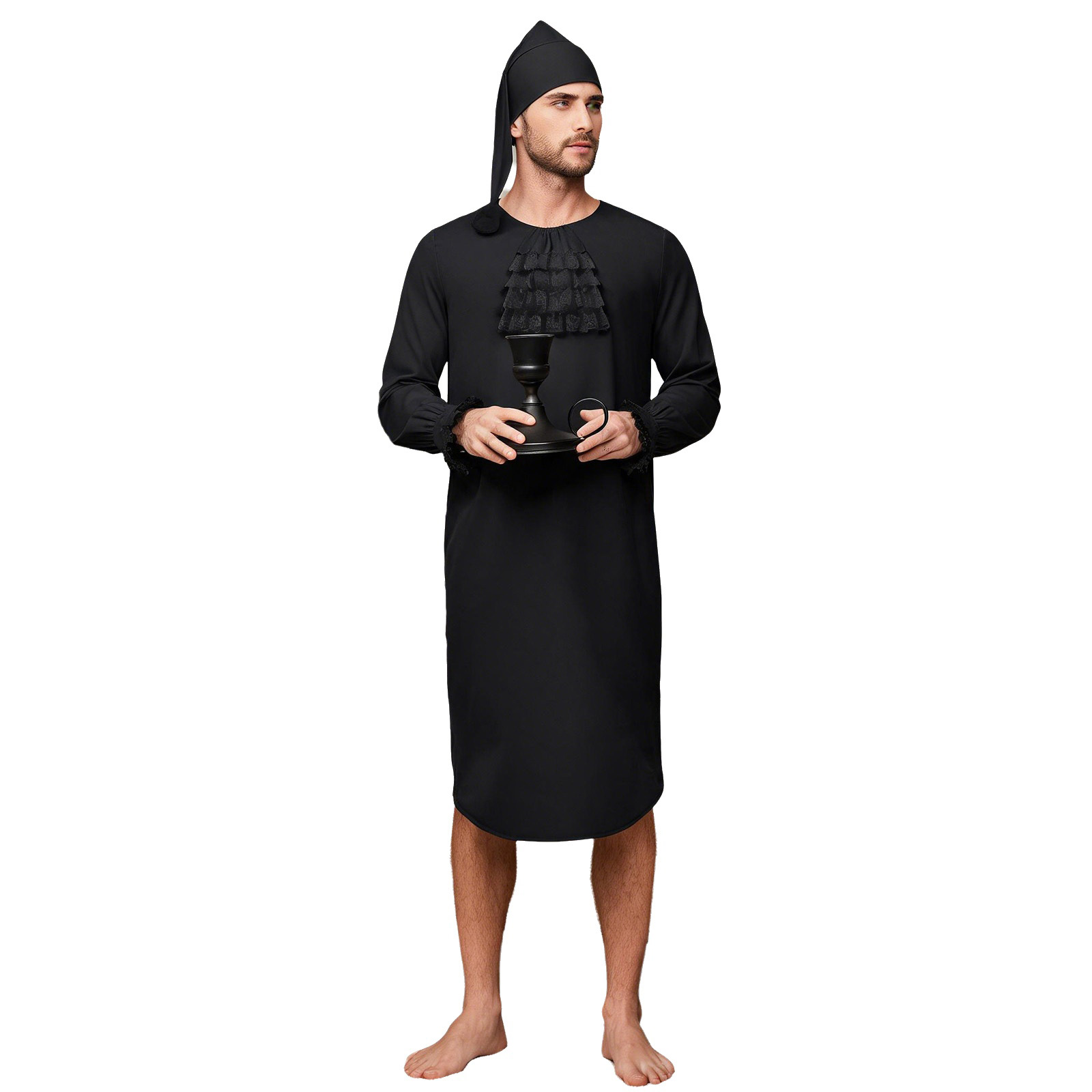 Lace Dress - Camisola de noite medieval vitoriana para