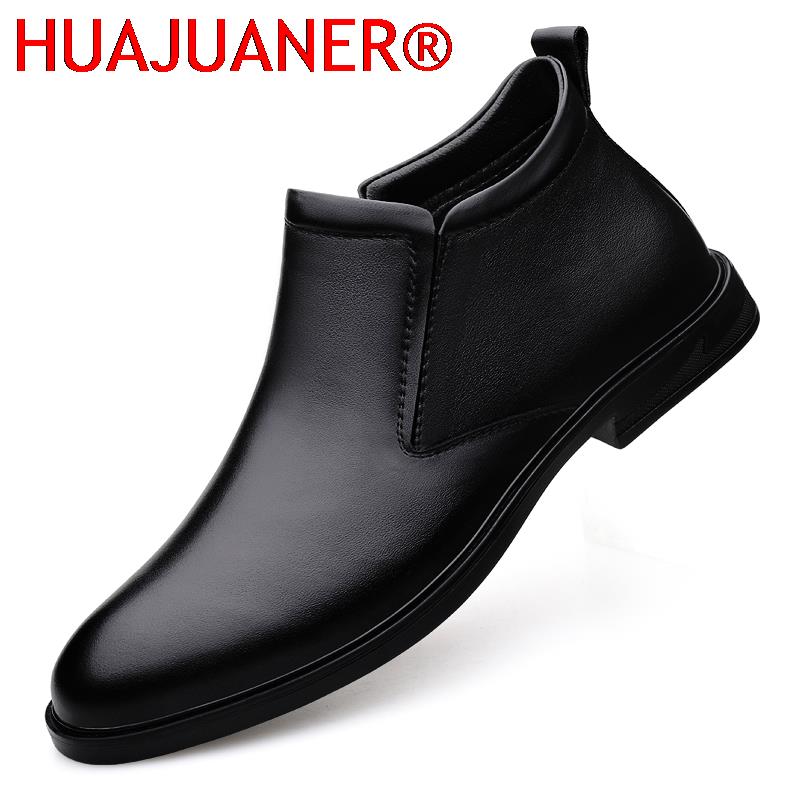 Formal Dress - Chelsea botas pretas masculinas curtas de