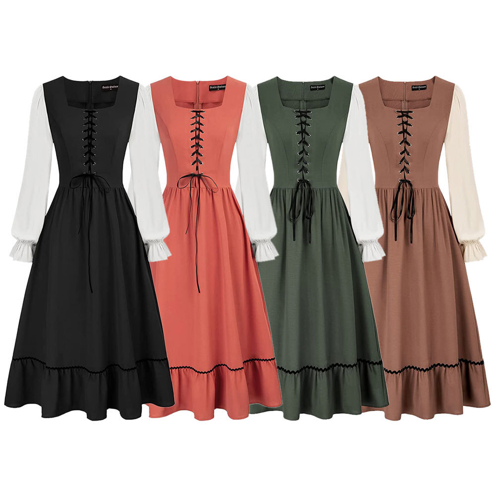 Midi Dress - Vestido Feminino Vintage Medieval de Corte