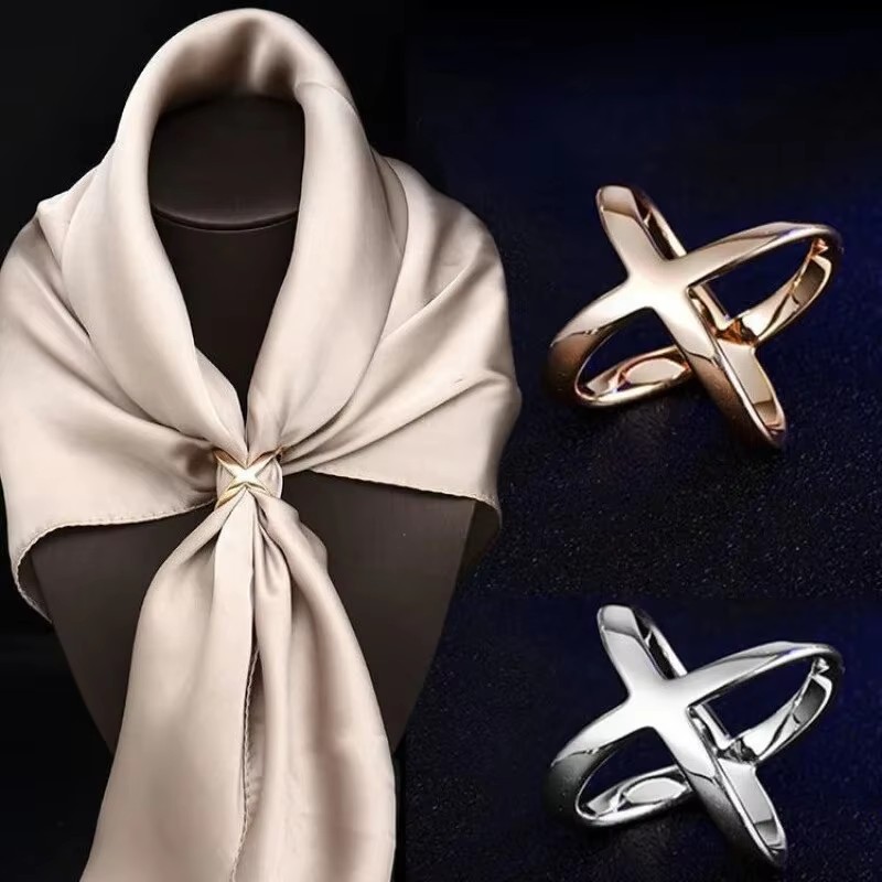 Silk Blouse - Multifuncional fivela de seda cachecol roupas