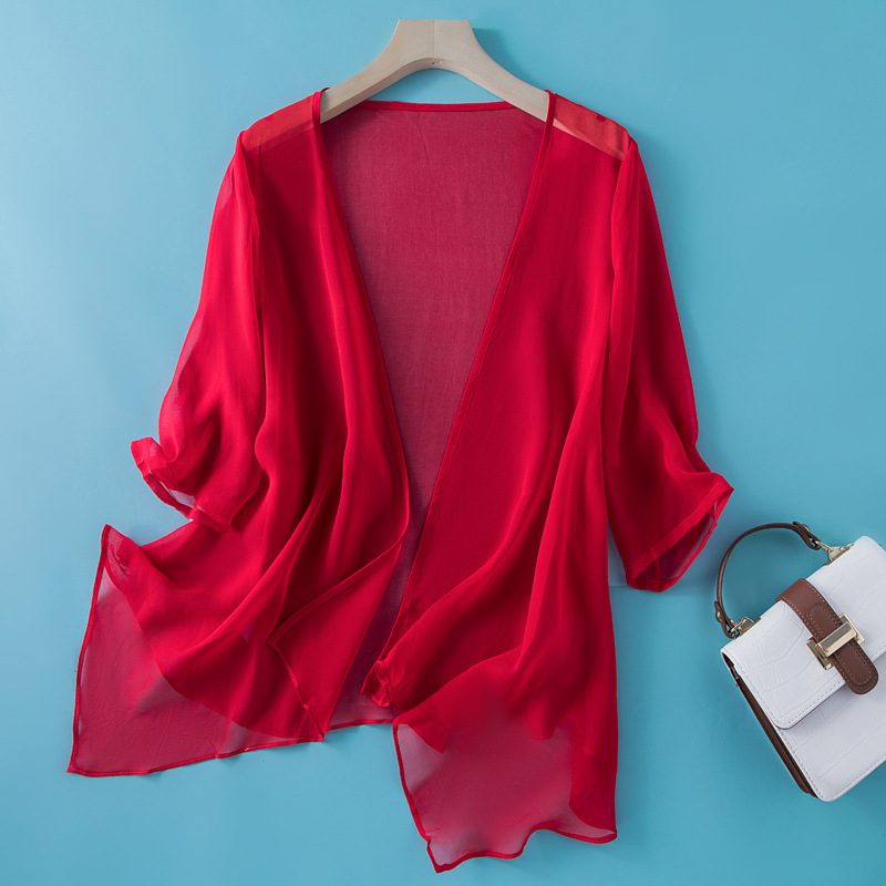 Cardigan protetor solar para m - Silk Blouse avaliação e preço