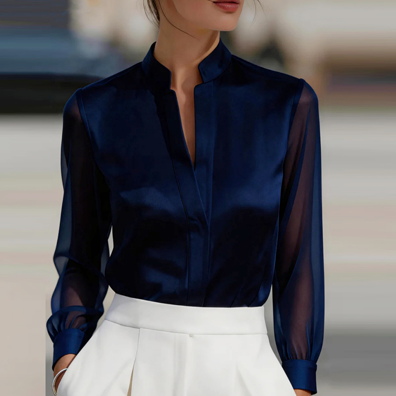 Novas Camisas de Moda em Malha - Silk Blouse avaliação e preço