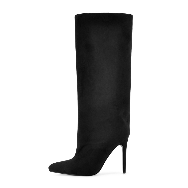 Botas de Cano Alto Pretas de C - Formal Dress avaliação e preço