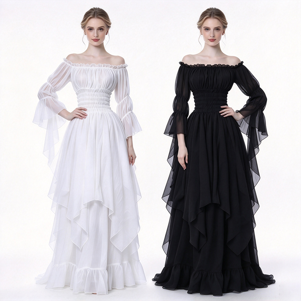 Vestido Medieval Retro com Omb - Lace Dress avaliação e preço