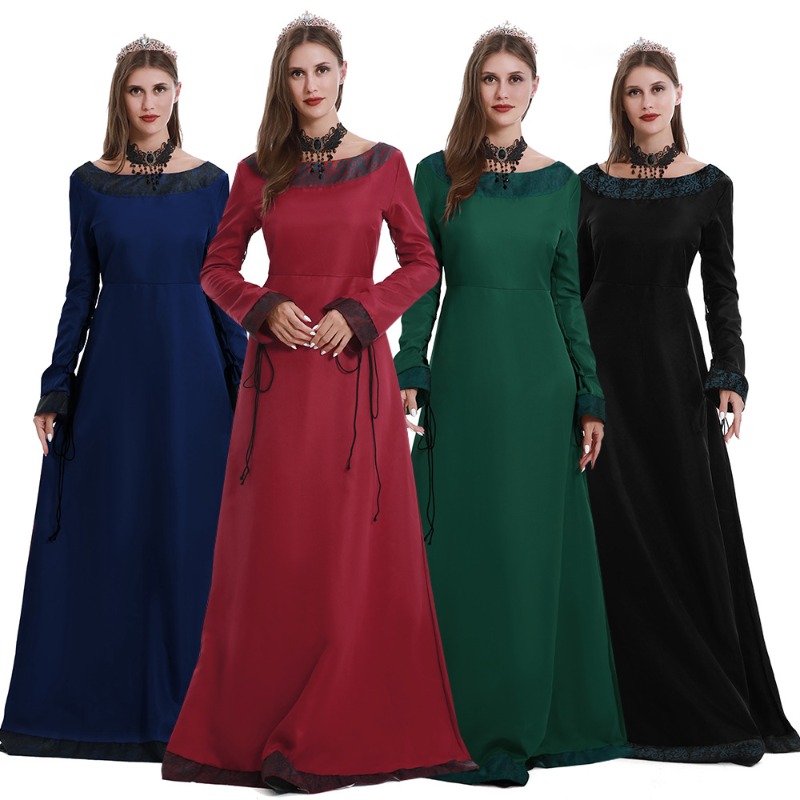 Vestido longo medieval feminin - Lace Dress avaliação e preço