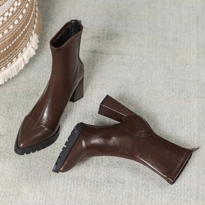 Botas apertadas francesas de b - Pump Heel Block avaliação e preço