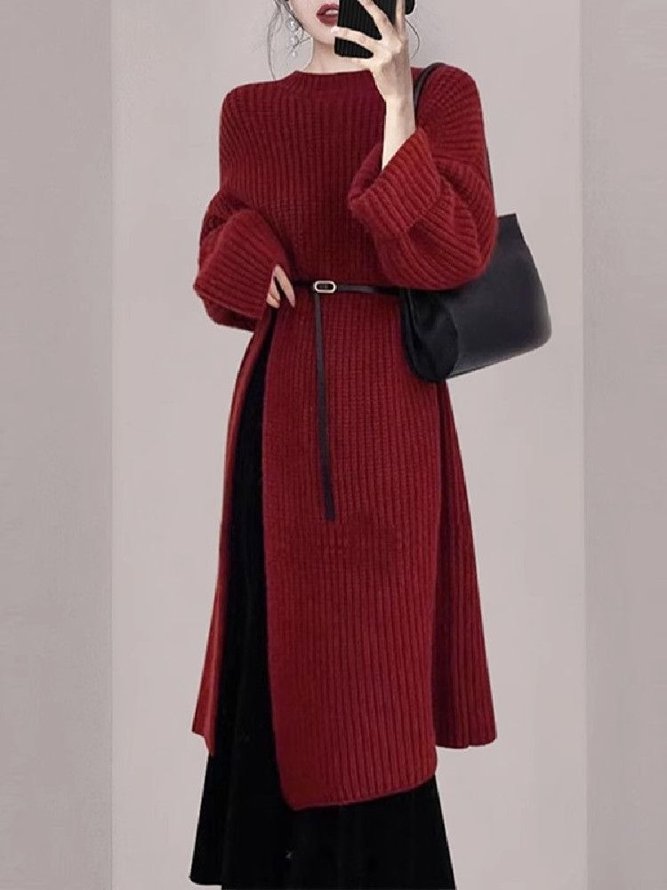 Vestido de Tricô Vermelho Eleg - Women'S Red Formal Wear avaliação e preço