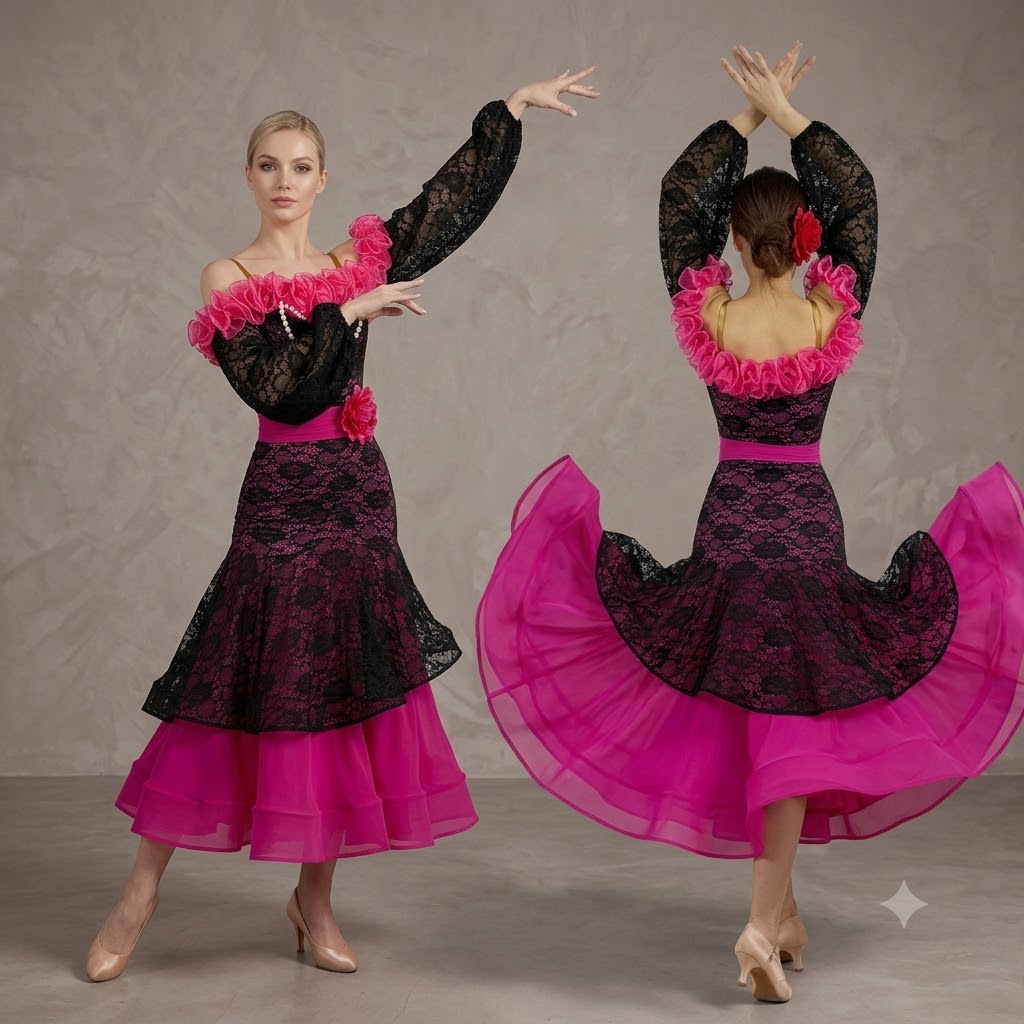 Vestido de Dança Feminino Rosa - Women'S Red Formal Wear avaliação e preço