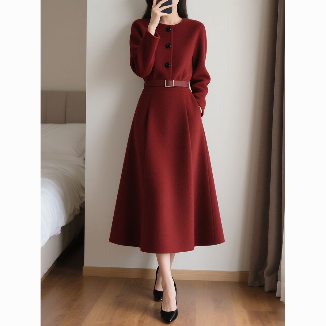 Vestido de Manga Longa com Cin - Women'S Red Formal Wear avaliação e preço
