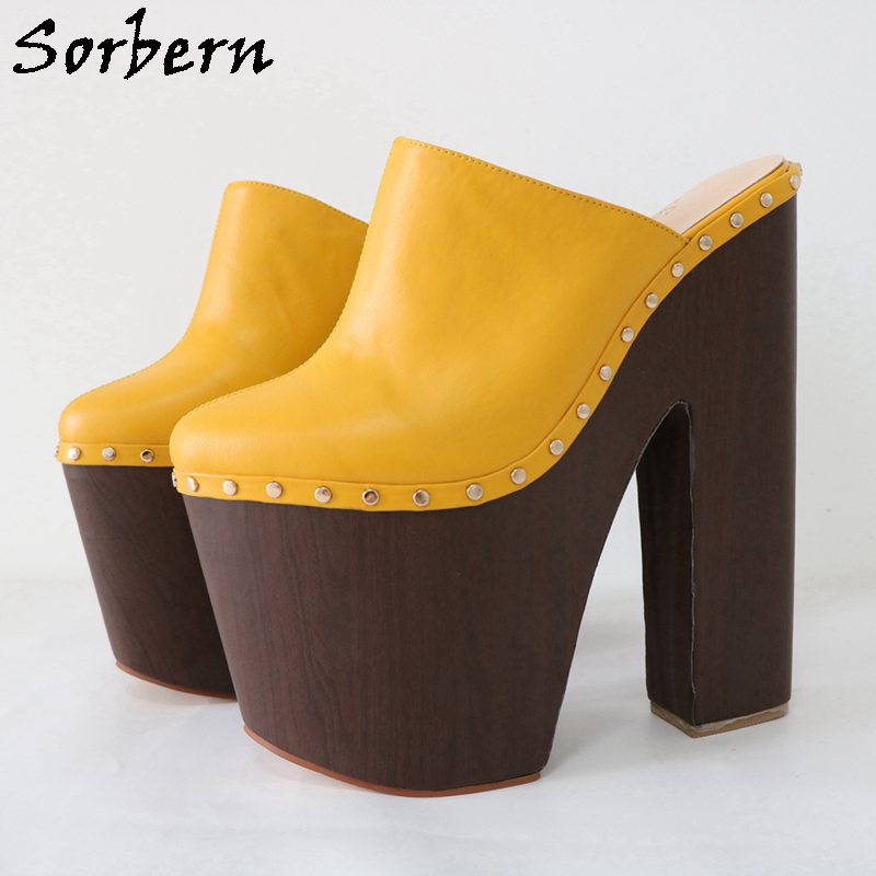 Sorbern gengibre amarelo bomba - Pump Heel Block avaliação e preço