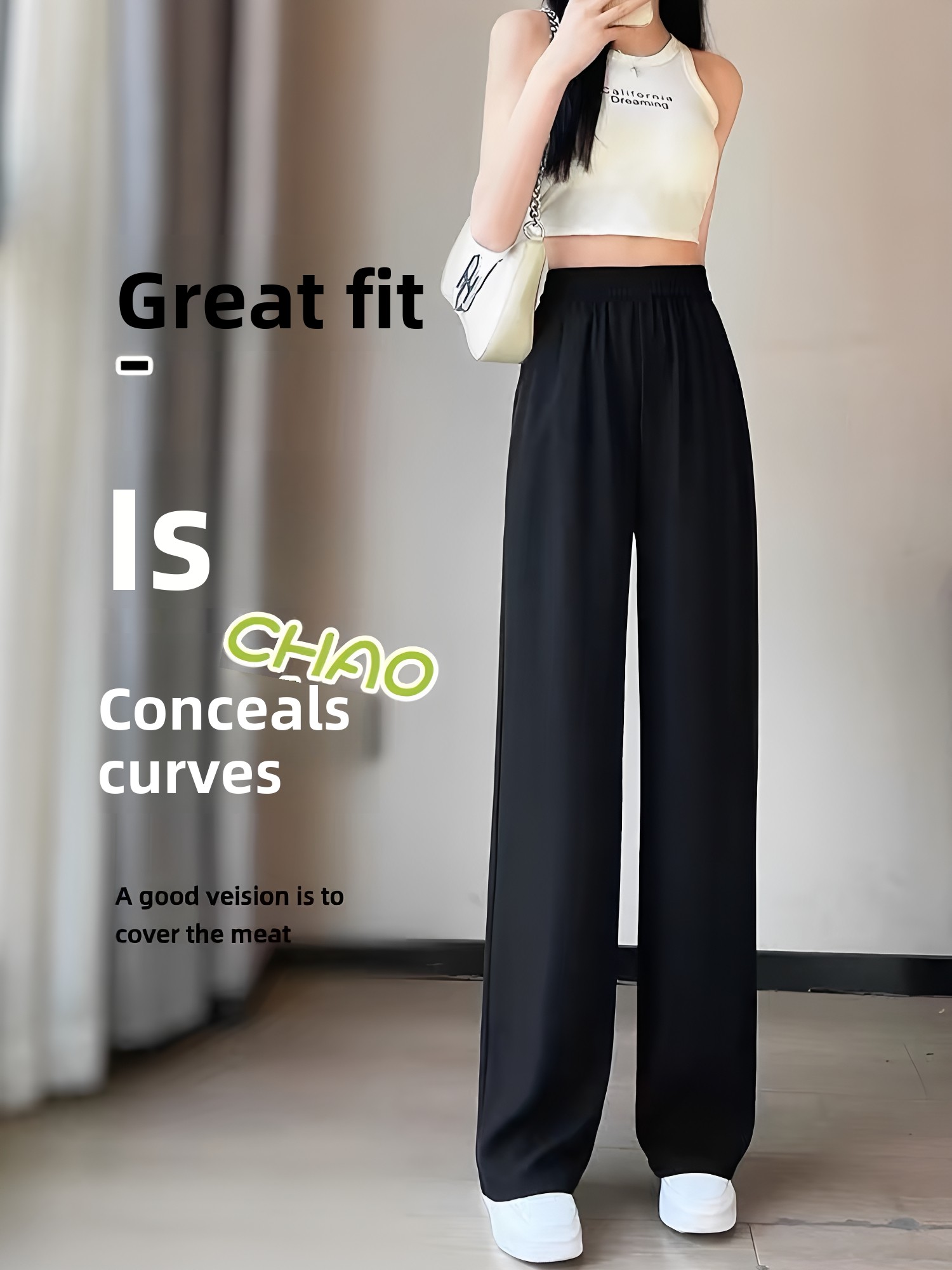 Calças Pretas Femininas Slim R - Tailored Trouser Wide avaliação e preço