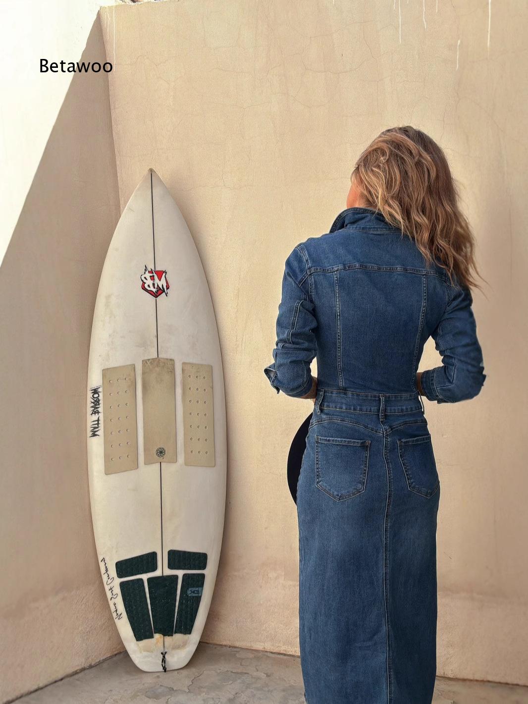 Vestido midi de ganga preta pa - Midi Dress avaliação e preço
