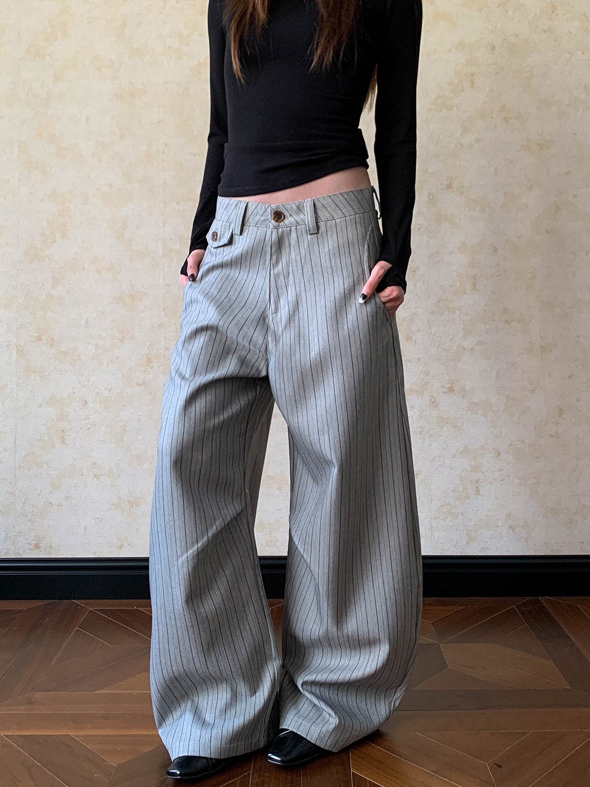 Calças Casuais Unissex Estilo  - Tailored Trouser Wide avaliação e preço